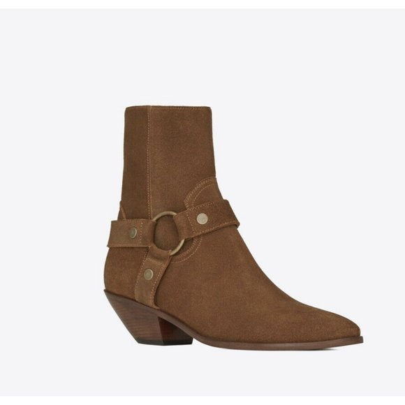 NIB Saint Laurent West 45 Strap Zip Boot - 7 - Picture 1 of 12